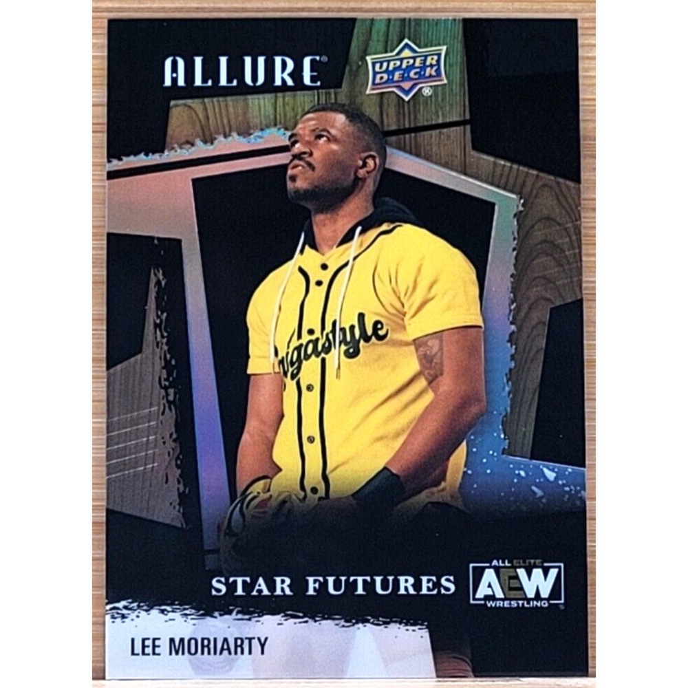2022 UPPER DECK AEW ALLURE LEE MORIAIRTY STAR FUTURES TABLE REFRACTOR PRIZM